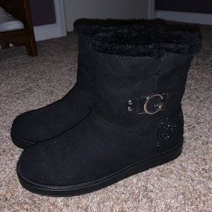 Furry Guess Boots